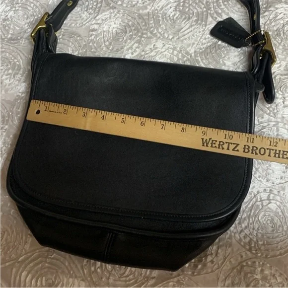 VINTAGE!! STUNNING!! COACH 9951 Elegant Black Leather Shoulder Bag - Picture 7 of 16